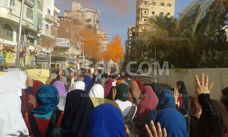 الاعتداء علي مظاهرة طلابية في دمياط بالرصاص الحي