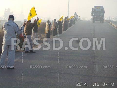 سلسلة بشرية بالرياض بكفر الشيخ تنديدا بحكم العسكر