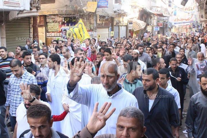 مسيرة حاشدة لرفض الانقلاب بأبو كبير