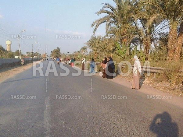 سلسلة بشرية ضد الانقلاب ببني سويف