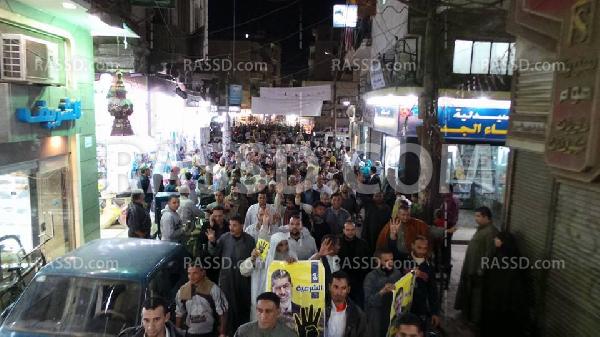 مسيرة ليلية حاشدة تجوب شوارع ‫الفيوم‬ تنديدا بالانقلاب