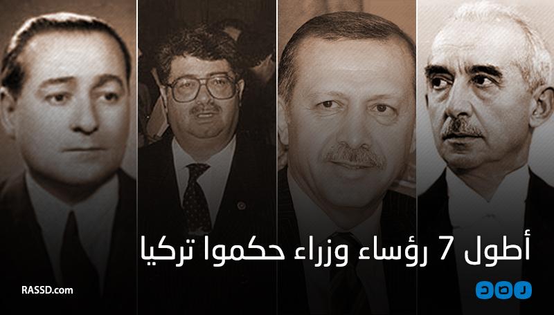 بالإنفوجراف.. أطول فترات 7 رؤساء وزراء حكموا تركيا