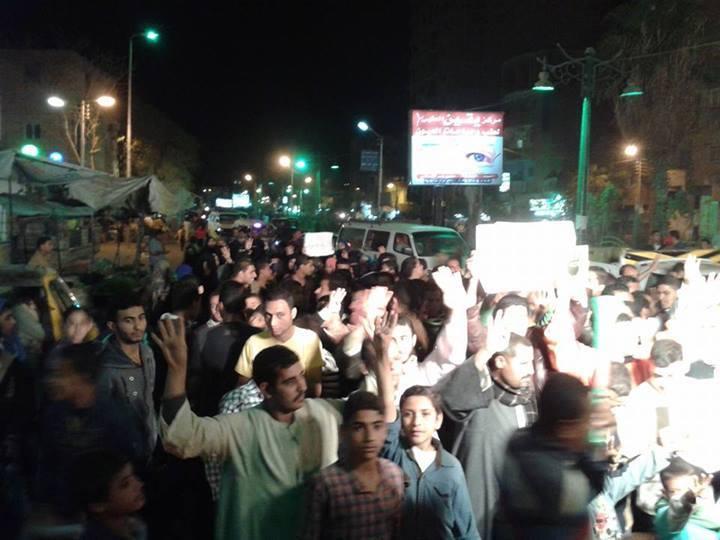 مسيرة ليلية رافضة للانقلاب العسكري بابشواي ‫‏بالفيوم‬