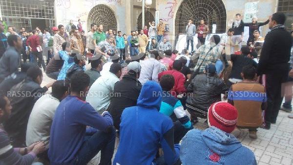 فعالية لطلاب ضد الانقلاب في أزهر تفهنا الأشراف