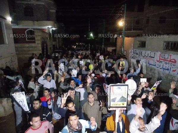 صور| المنصورية تتظاهر تنديدًا باعتقال معارضي الانقلاب