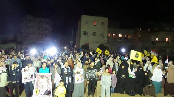 صور| بلطيم تنظم “يوم من رابعة” رغم تساقط الأمطار