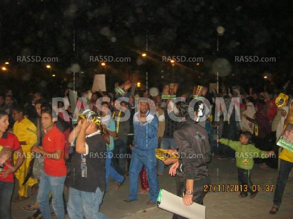 المئات ببرج العرب يحتجون على قانون التظاهر واعتقال الفتيات