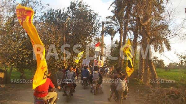 مسيرة بالدراجات البخارية في بني سويف للتنديد بحكم العسكر