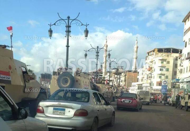 فيديو| دمياط تتحول إلى ثكنة عسكرية