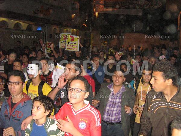 شباب ضد الانقلاب تقود مسيرة بالمحلة لرفض قانون التظاهر