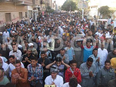 مسيرة حاشدة بسمالوط في جمعة القصاص