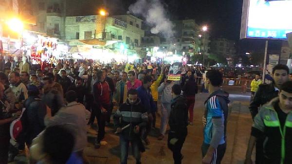 الاعتداء على تظاهرة بالفيوم بالخرطوش والغاز المسيل