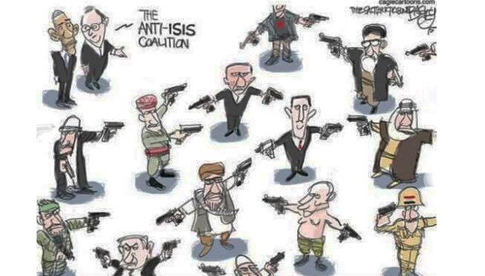 الكاريكاتير: زعماء المنطقة يستعدون للحرب