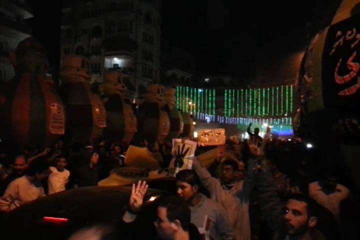 بالفيديو .. المئات يتظاهرون بالمحلة الكبري رفضًا للإنقلاب