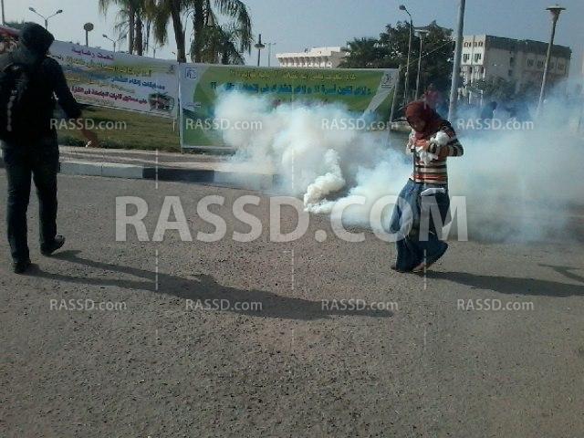 إصابات في صفوف طلاب الفيوم إثر اعتداء الأمن عليهم بالخرطوش