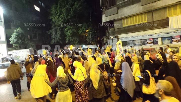 مسيرات بشوارع المهندسين لاسقاط الانقلاب