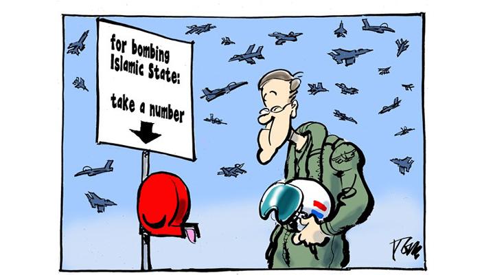 كاريكاتير.. دول العالم تتسابق لمحاربة تنظيم “الدولة”