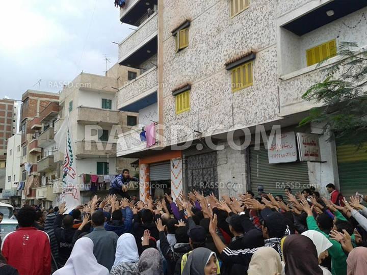 مظاهرة بمنطقة السيوف بالاسكندرية تلبية لدعوة التحالف