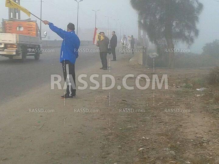 سلسله بشرية بأبوحمص في أسبوع القصاص والاصطفاف