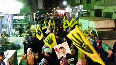 مسيرة بالمرج رافضة للانقلاب بمليونية “العمال ذراع الثورة”