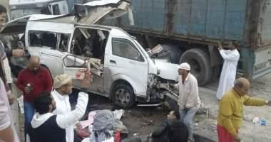 ارتفاع قتلى حادث الطريق الدولى بالإسكندرية إلى 12 شخصًا