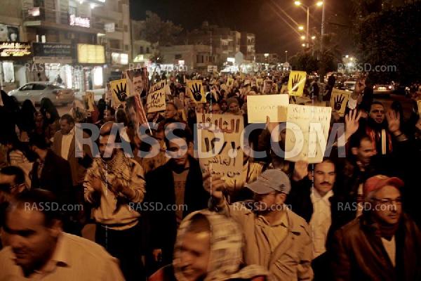 مسيرة بالشرقية ضد الانقلاب العسكري