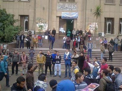 وقفة لطلاب الازهر ضد حكم العسكر