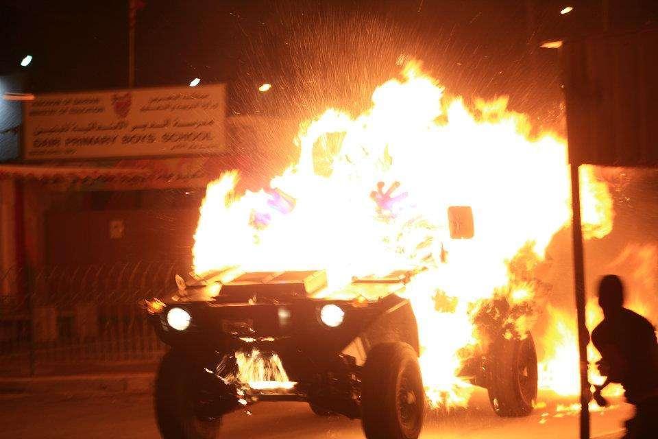 انفجار قنبلة أسفل مدرعة شرطة ببني سويف  صباح اليوم