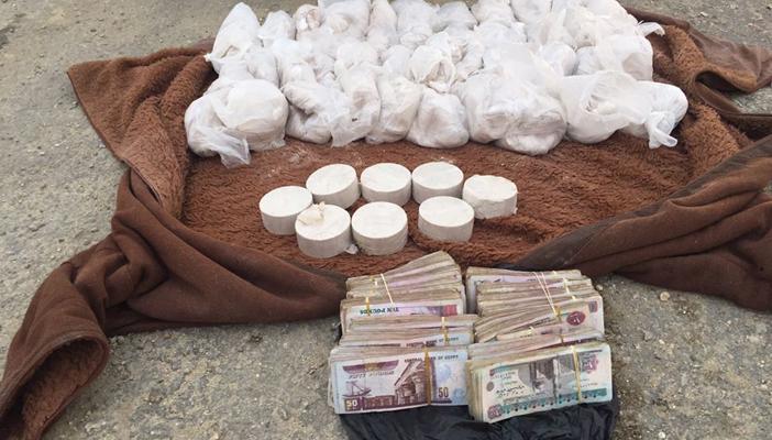 بالصور.. ضبط 40 كيسا من المواد المتفجرة بنفق الشهيد أحمد حمدي