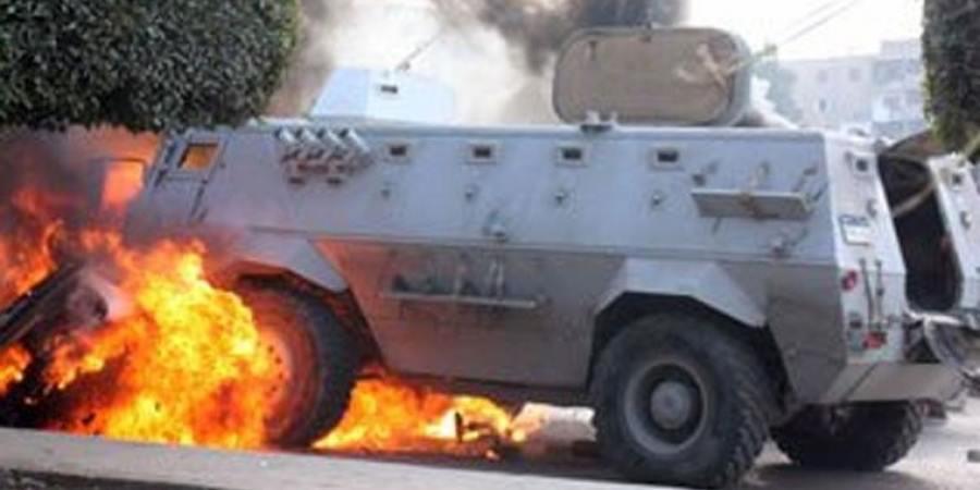 القبض على 3 أاشخاص ببني سويف على خلفية انفجارمدرعة للشرطة