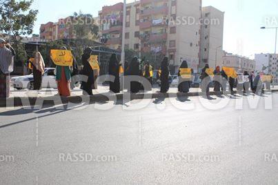 سلسلة بشرية لحركة نساء ضد الانقلاب ببورسعيد