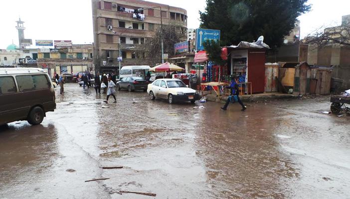 بسبب الأمطار الغزيرة.. توقف حركة الحياة في كفر الشيخ