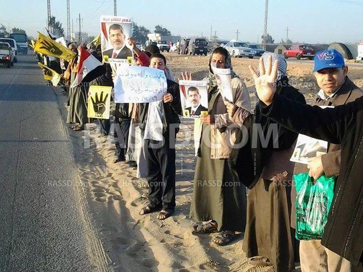 وقفة لمعارضي الانقلاب بطريق “فاقوس – الصالحية”